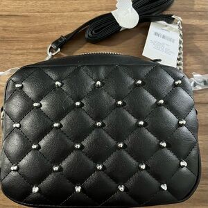 BNWT Rebecca Minkoff Black Silver Studded Crossbody Purse